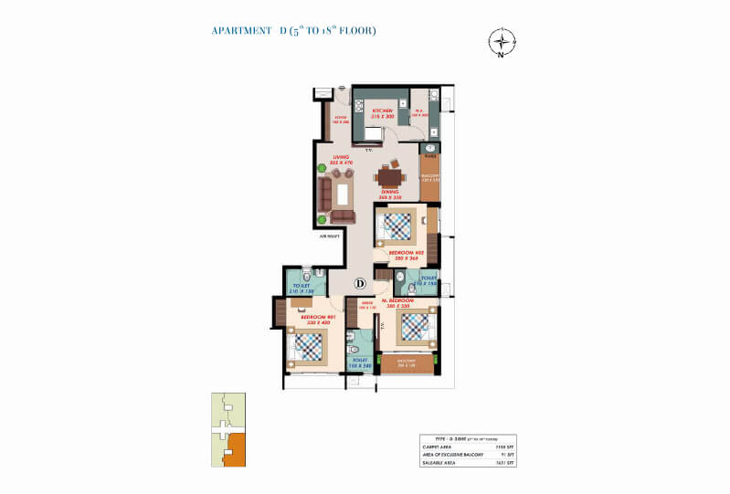 Urbanscape Solitaire - Apartment D Plan