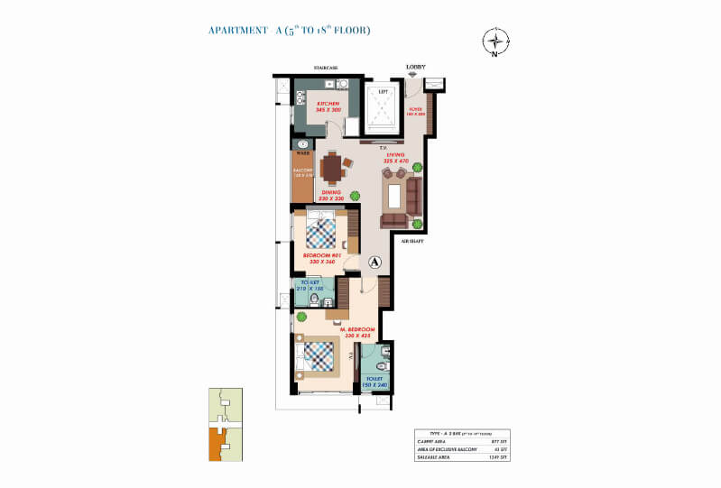 Urbanscape Solitaire - Apartment A Plan
